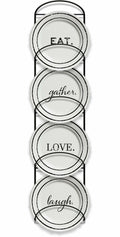 Vintage Kitchen Plates With Rack