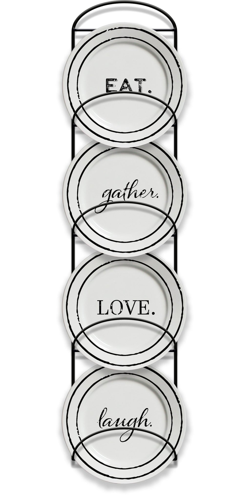 Vintage Kitchen Plates With Rack
