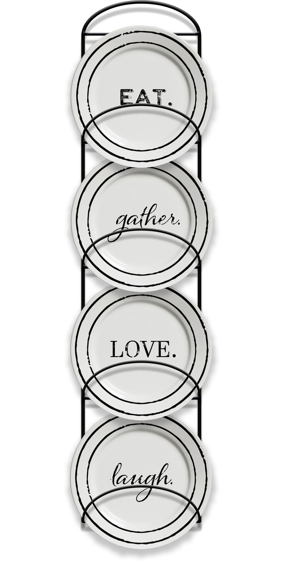 Vintage Kitchen Plates With Rack