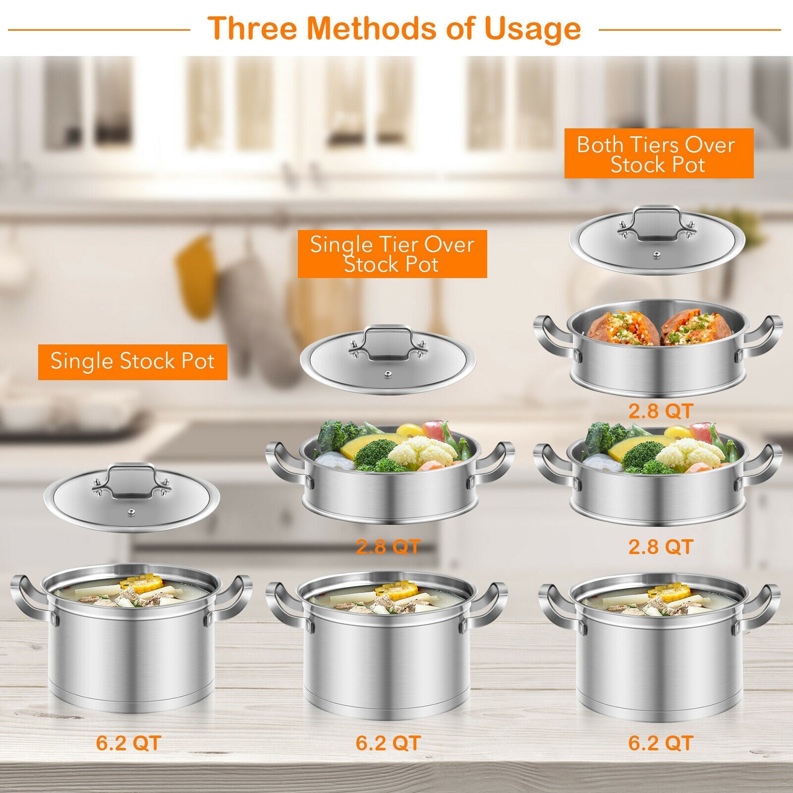 Stainless Steel Steamer Pot