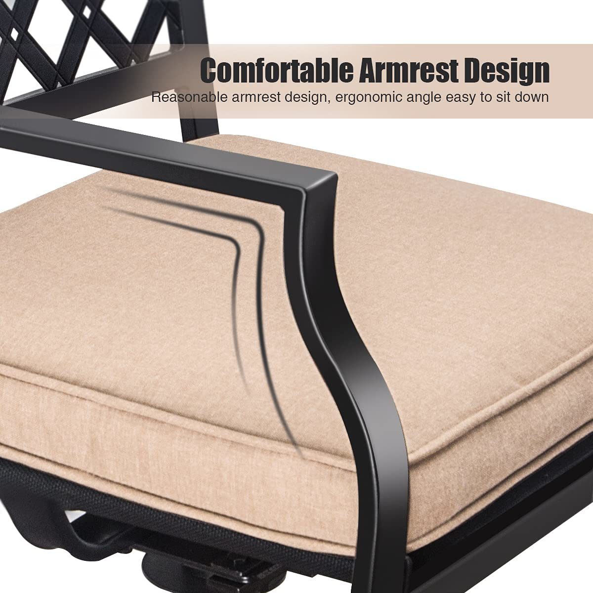 Outdoor Rocker Chair with Cushion