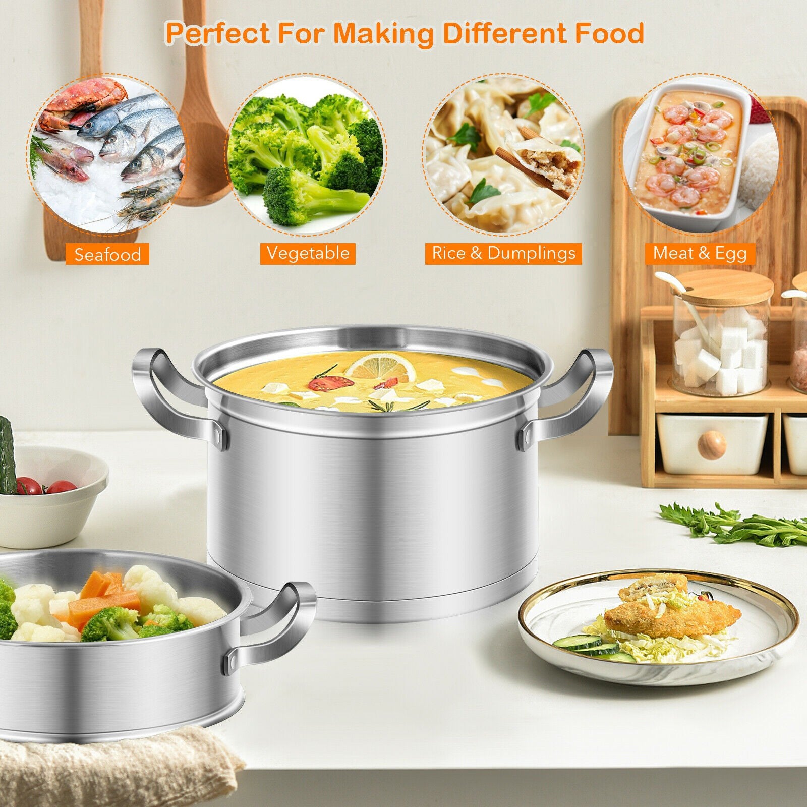 Stainless Steel Steamer Pot