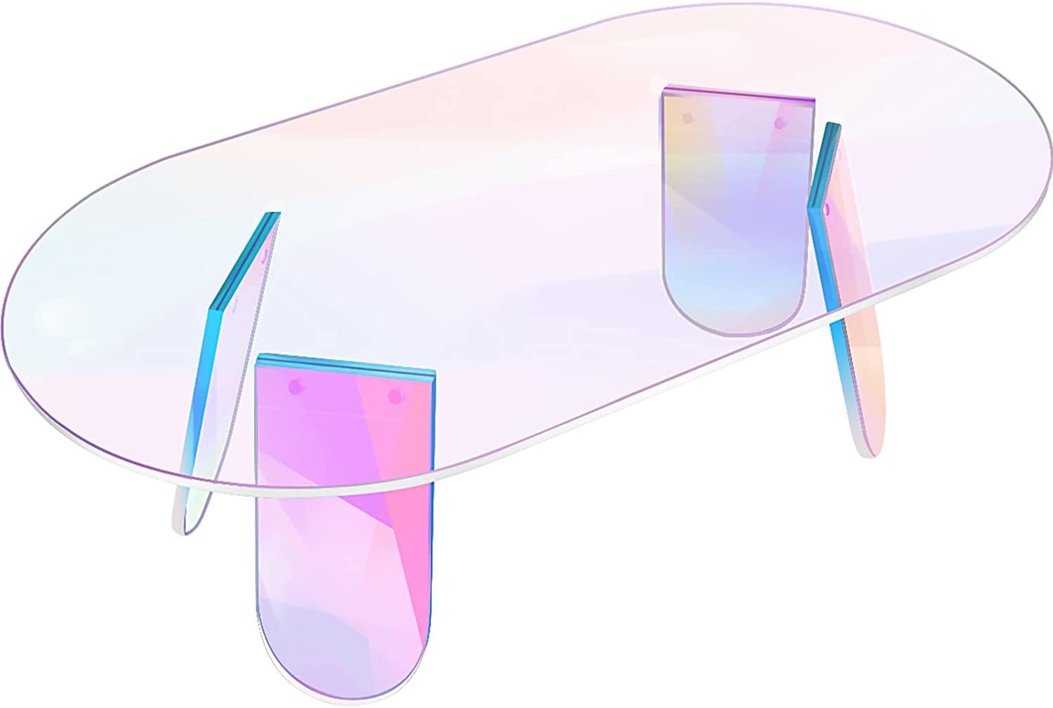 Acrylic Coffee Table Iridescent Glass