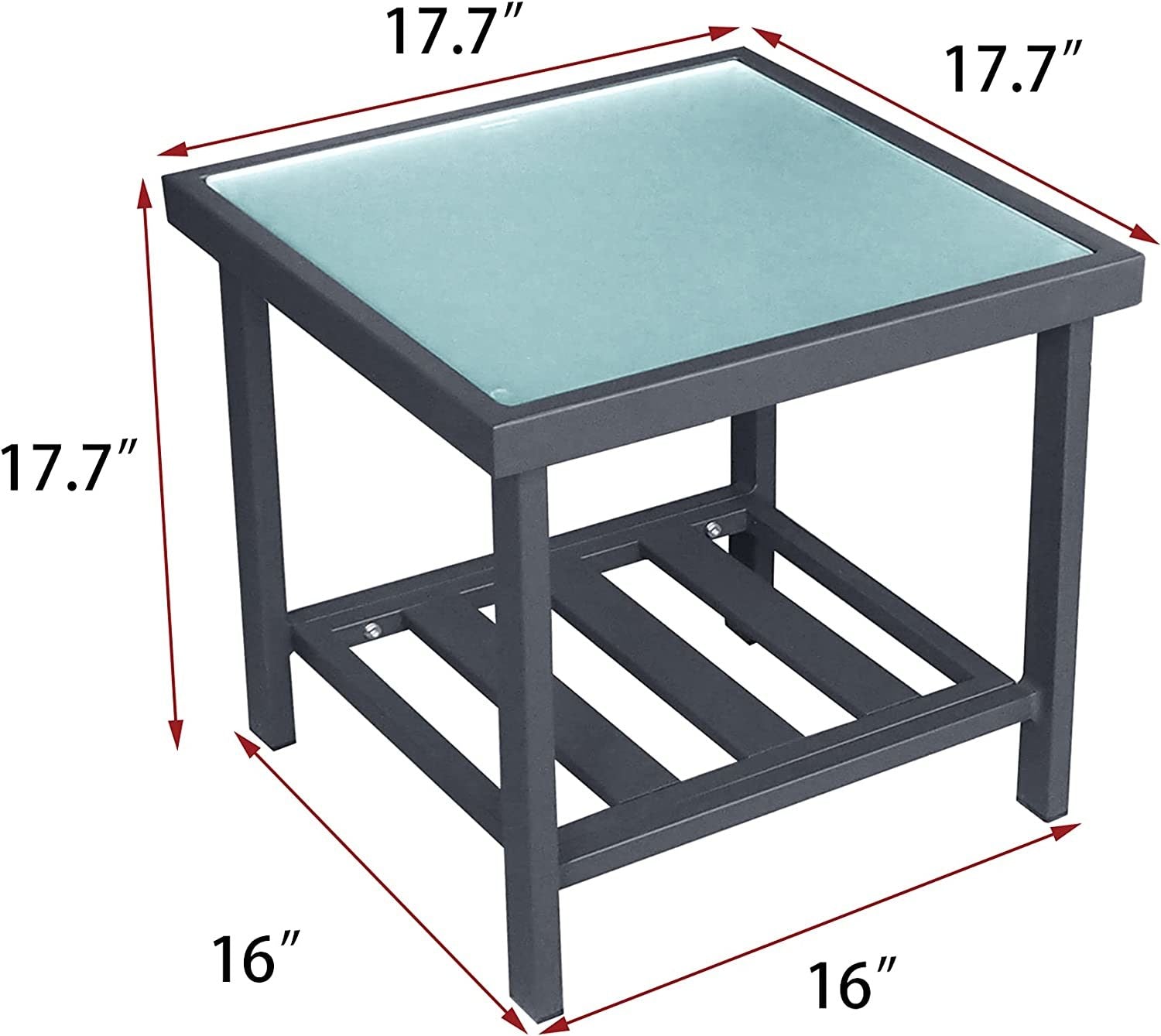 Modern Outdoor Side Table with Storage Space