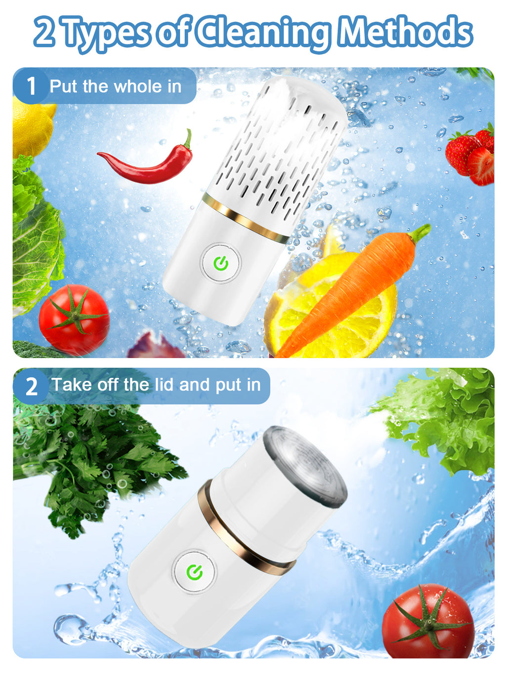 Portable Fruit and Vegetable Purifier Washer