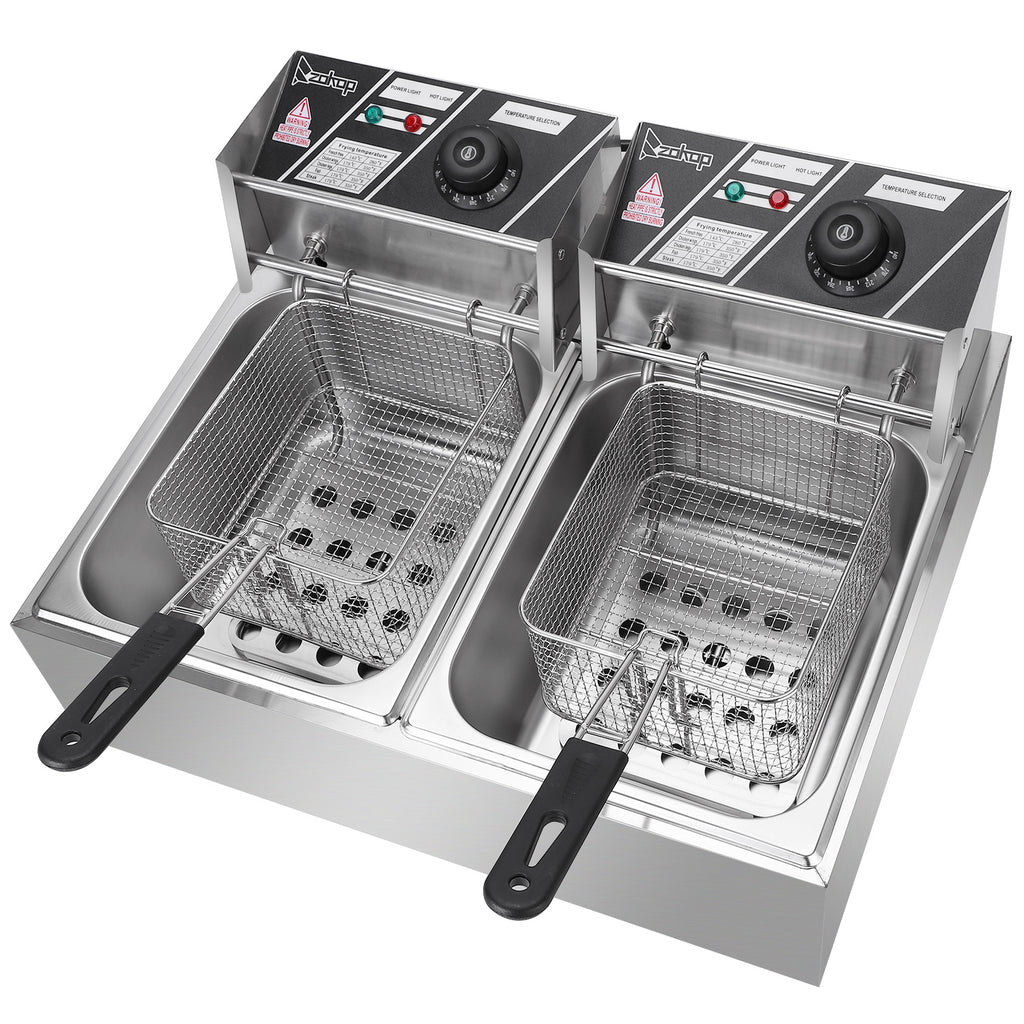 Deep Fryer with Baskets Filters