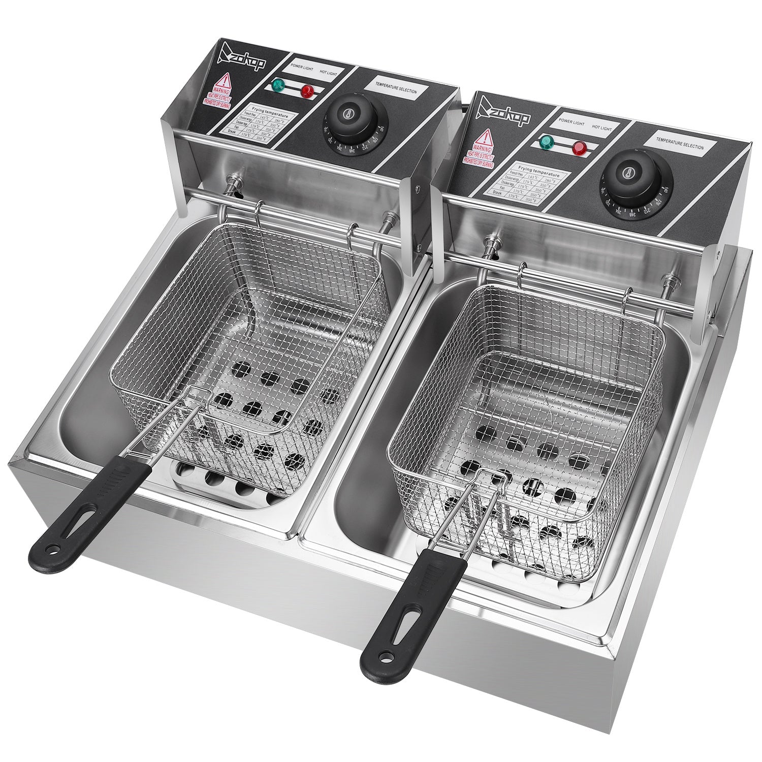 Deep Fryer with Baskets Filters