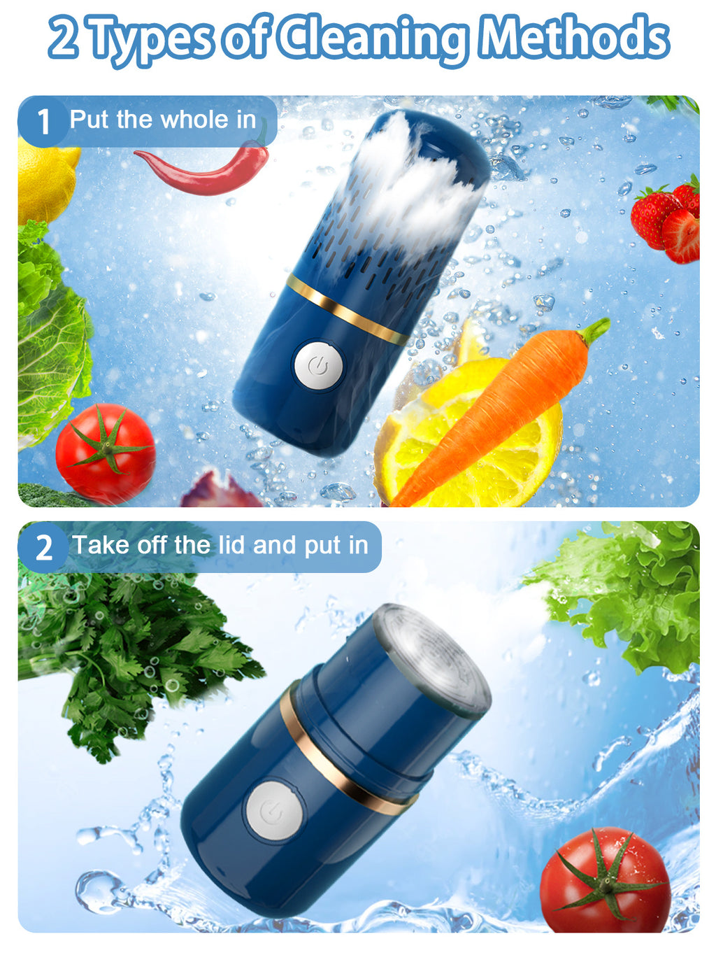 Portable Fruit and Vegetable Purifier Washer