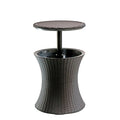 Rattan Style Beverage Cooler Table
