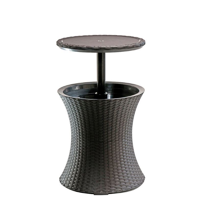 Rattan Style Beverage Cooler Table