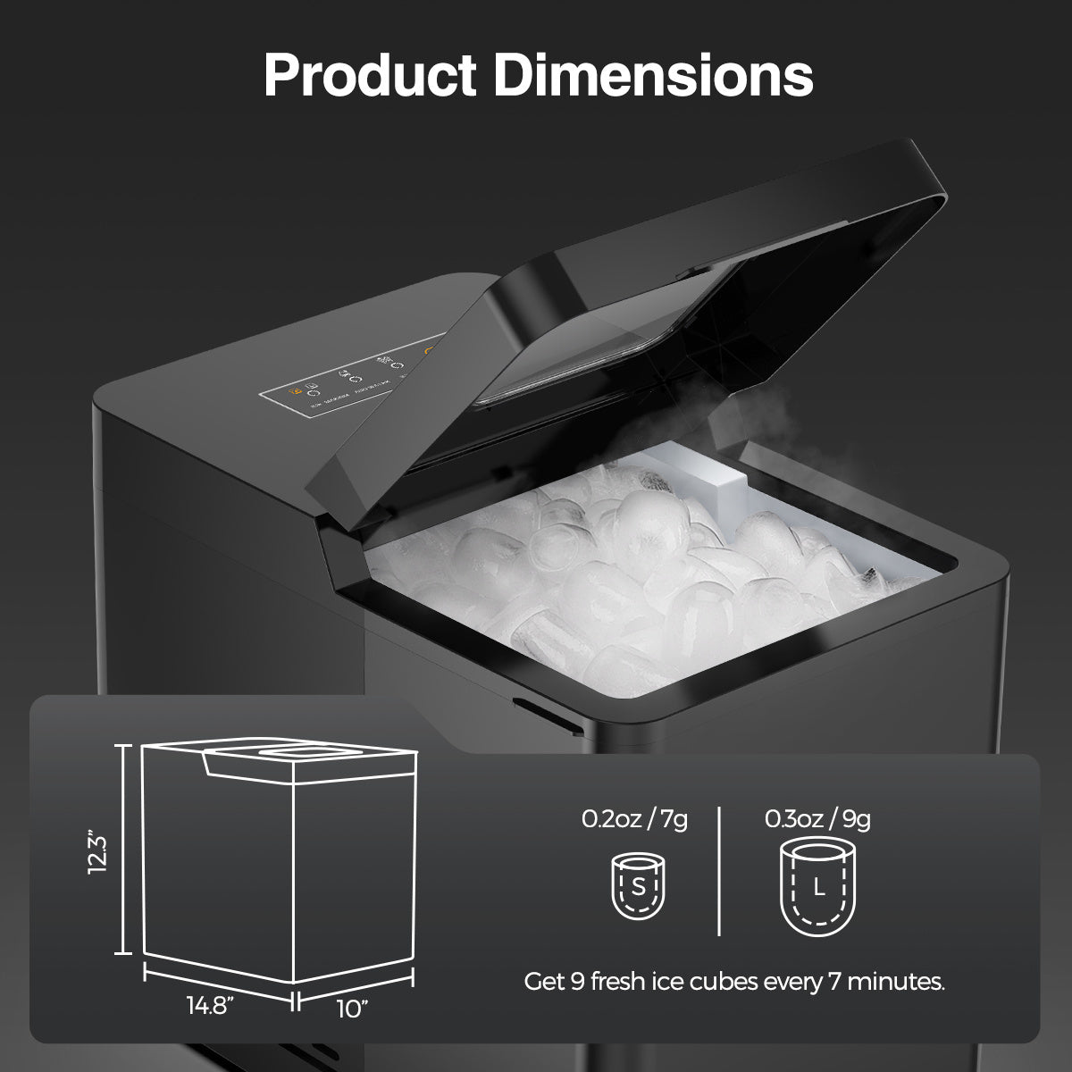 Bullet-Cylindrical Ice maker