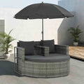 Parasol Gray Poly Rattan