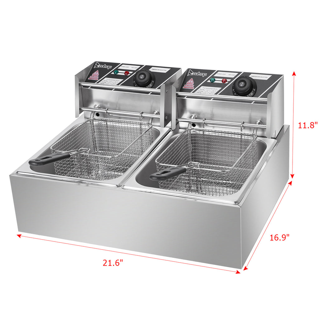 Deep Fryer with Baskets Filters