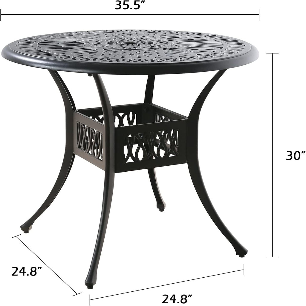 Patio Dining Table with Umbrella Hole