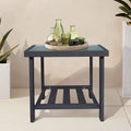 Modern Outdoor Side Table with Storage Space