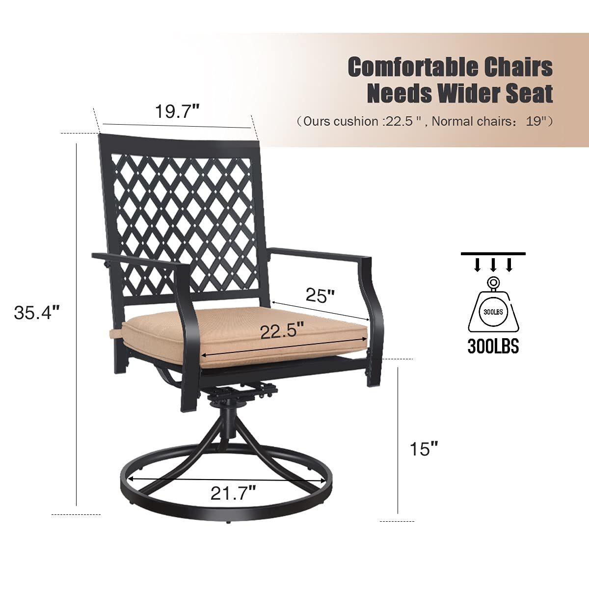 Outdoor Rocker Chair with Cushion