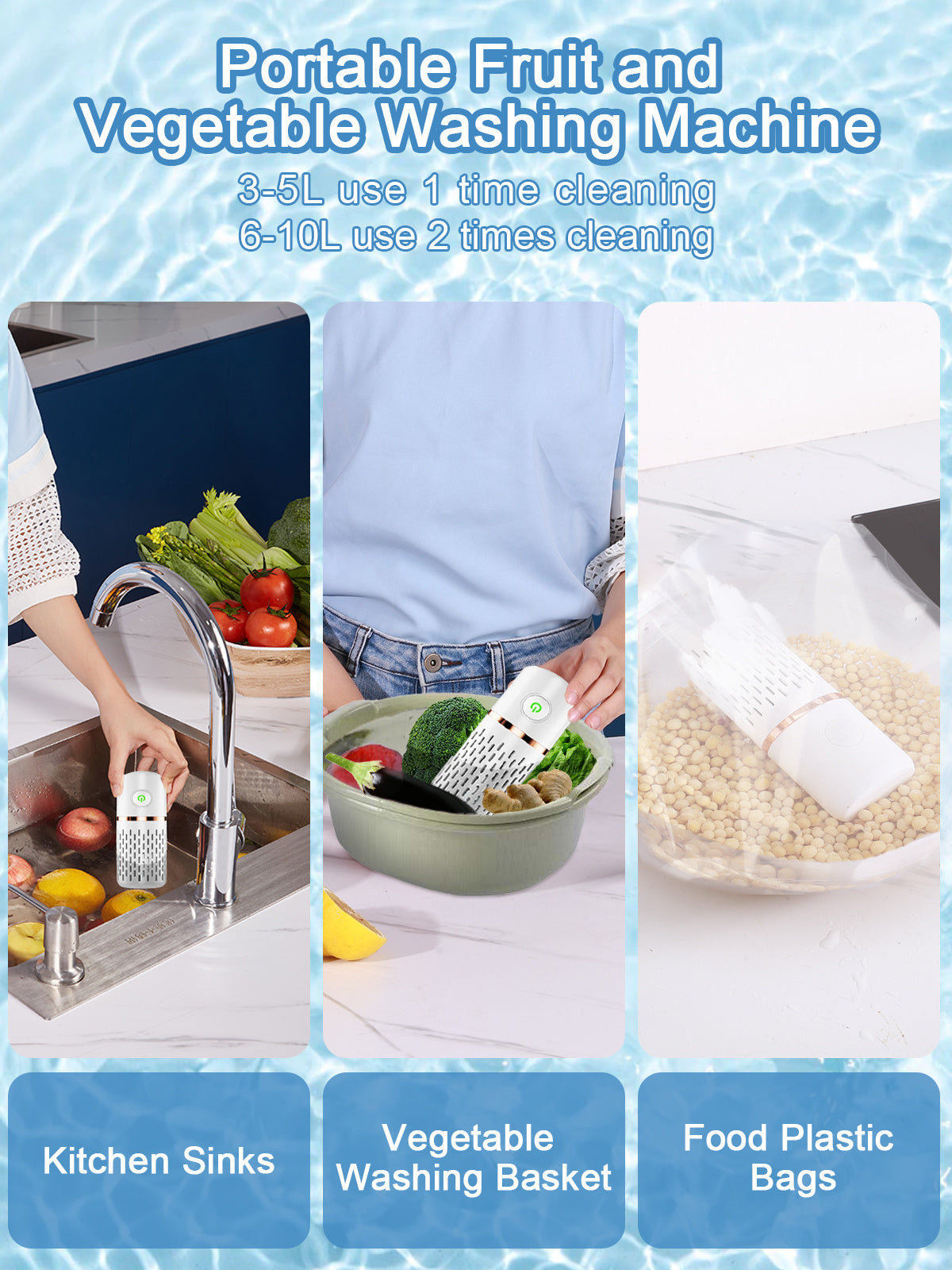 Portable Fruit and Vegetable Purifier Washer