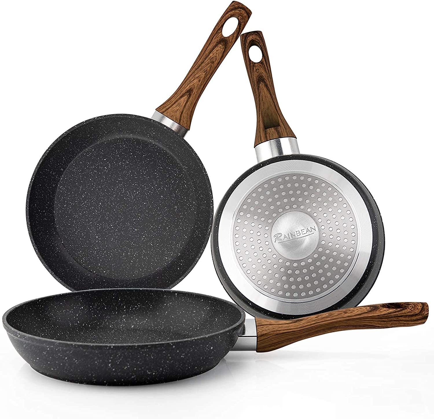 Frying Pan Ergonomic Wood Handle