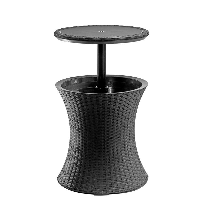 Rattan Style Beverage Cooler Table